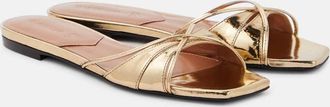 D'accori Lust metallic leather slides