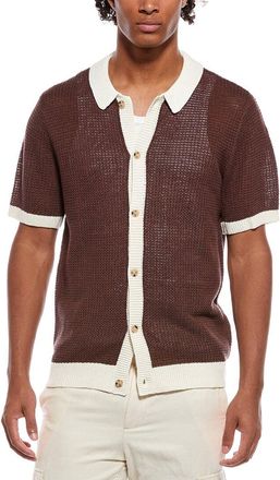 Onia Linen Button Up Sweater