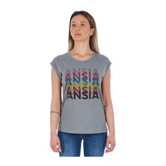 Frankie Morello Dames, Tops, Grijs, Maat: XS