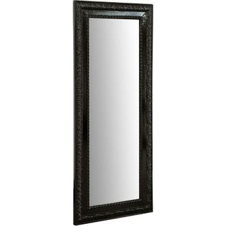 Biscottini International Biscottini - Espejo Espejo De Pared Y Espejo Colgante Vertical/horizontal L35xpr4xh82 Cm Acabado Negro Brillante