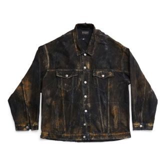 Balenciaga Oversized Denim Jacket Black 748022TBP471363