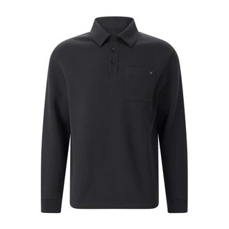 Valentino Tops, Heren, Zwart, M, Katoen, Polo Shirts