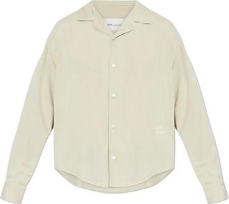 Ami Asymmetrisch Gesneden Shirt - Heren - Casual Overhemden - Beige - 2XL - Overhemden