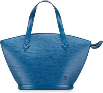 Louis Vuitton Pre-owned Handbags, female, Blue, Size: ONE SIZE Pre-owned Structured Leather Tote Bag