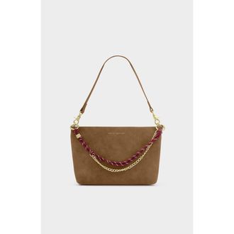 Katie Loxton Cord Small Shoulder Bag in Caramel Suedette at Nordstrom