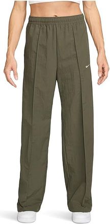 Nike Sportswear Everything Wovens Mid-Rise Open-Hem Pants Womens Clothing Medium Olive/Sail : LG (US 12-14), Nylon