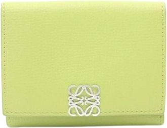 Loewe Pre-owned Wallets, female, Green, Size: ONE SIZE Pre-owned Tri-fold Wallet
