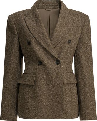 Brunello Cucinelli Brunello Cucinelli wollen blazer met dubbele rij knopen