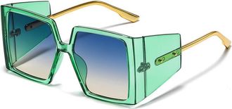 Generic Vintage Punk Square Sunglasses For Women Oversized Steampunk Sun Glasses For Men Retro UV400