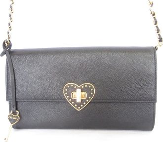 Prada Black Chain/Shoulder Wallet (Pre-Owned)