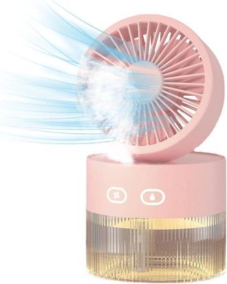 No Brand Ventilador De Escritorio, Ventilador De Refrigeraci&oacute;n Para Escritorio, Enfriador De Escritorio Port&aacute;til, Ventilador De Niebla Plegable Y Recargable Co