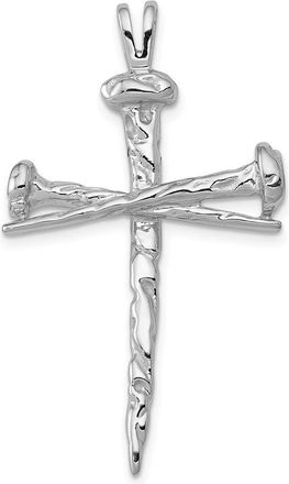 Diamond2Deal 10k White Gold Cross Charm