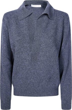 Victoria Beckham Round-neck Truien - Dames - V-hals truien - Grijs - S - Truien & Vesten