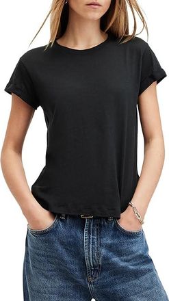 AllSaints Anna T-Shirts Womens Clothing Black : LG, Cotton