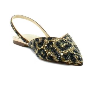 Betsey Johnson Vance Flat Mule Womens Multi Leopard Slingback Shoes HTAT1233