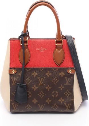 Louis Vuitton Brown Multi-Color Pvc Leather Handbag Tote Bag (Pre-Owned)