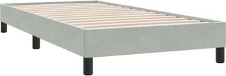vidaXL Estructura De Cama Sin Colch&oacute;n Terciopelo Gris Claro 90x220 Cm Vidaxl