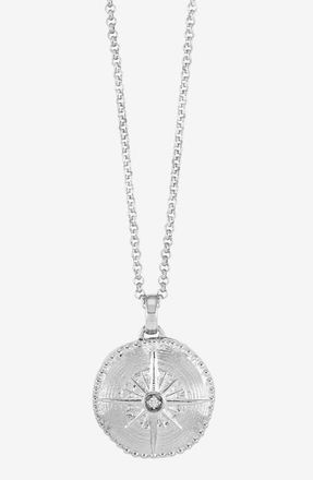Dower & Hall True North Diamond Locket in Sterling Silver at Nordstrom, Size 18
