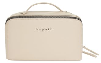 Bugatti Kulturbeutel BUGATTI ALMATA, Damen, Gr. B/H/T: 23cm x 13cm x 13cm onesize, beige, Kunstfaser, unifarben, Taschen Kulturbeutel