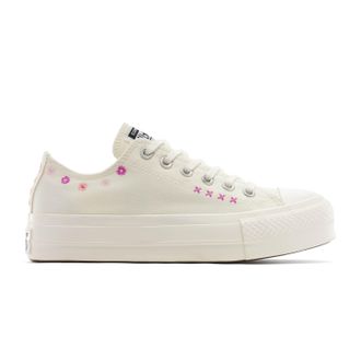 Converse Sneaker CONVERSE CHUCK TAYLOR ALL STAR LIFT FLORAL EMBROIDERY LOW TOP, Damen, Gr. 37,5, egret, sugar berry, cactus bud, Textil, Schuhe Sneaker