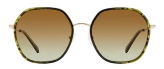 Longchamp LO163S Geometric Rimmed Sunglasses - Gold