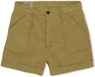 Fortela Haute Twill Cotton Shorts in Rust at Nordstrom, Size 33 Eu