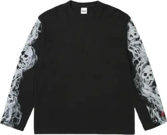 Palace Smoked Waffle Long-Sleeve Black P30ES019