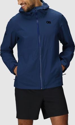 Outdoor Research Stratoburst Packable Rain Jacket in Solid Cenote at Nordstrom, Size Xx-Large R
