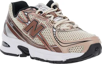 New Balance Unisex Multicolor Low Top Sneakers With Logo Patch Synthetic Fabric Trainers