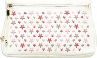 Jimmy Choo London Pre-owned Clutches, female, White, Size: ONE SIZE Pre-owned Leather Clutch