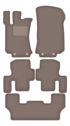 OEM Alfombrillas De Terciopelo Para Coche: Mercedes Clase R W251 Monovolumen De 7 Plazas (2005-2013) Color Beige