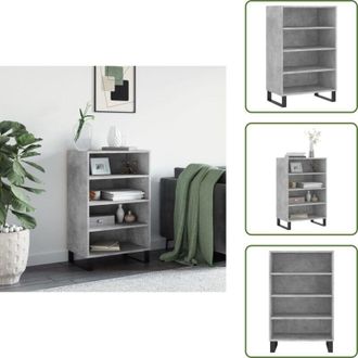 vidaXL The Living Store Credenza Grigio Cemento 57x35x90 cm in Legno Multistrato - Credenza grigio cemento