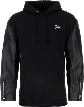 Junya Watanabe Zwarte Katoenen Sweatshirt Samenwerking Patta - Heren - Hoodies - Zwart - M - Katoen - Hoodies & sweatvesten