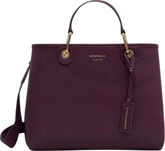 Emporio Armani My EA Medium Tote - Dames - Shoppers - Paars - ONE Size - Leer - Tassen