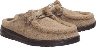 Hey Dude Mens Wally Slip Sherpa Mule In Timber Wolf