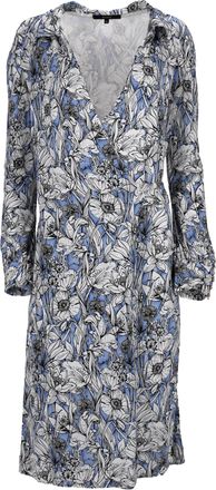 Gucci Gucci midi-wikkeljurk met bloemenprint in veelkleurige viscose