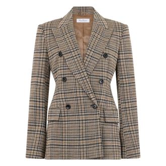 Max Mara Blazers, female, Brown, Size: 3XS Double-breasted Jacket