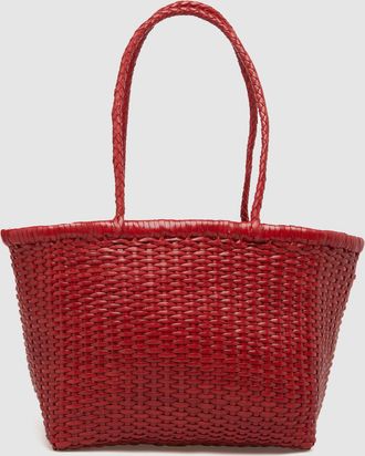 Dragon Diffusion Sac B Weave Basket Small Cuir Poppy Red