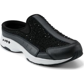 Easy Spirit Travel Sparkle Clog in Black at Nordstrom, Size 5.5