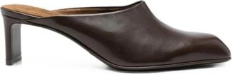 Khaite Mules met vierkante neus - Dames - Muiltjes - Bruin - 41 EU - Leer - Schoenen