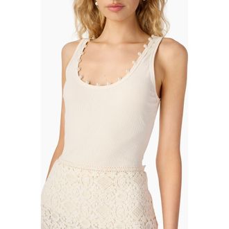 Cami NYC Perrie Faux Pearl Rib Tank in Ceramic at Nordstrom, Size Xx-Small