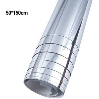 OEM Vinilo Decorativo De Pared Con Efecto Espejo, L&aacute;mina Autoadhesiva Para Decoraci&oacute;n De Ba&ntilde;o - 50 X 150 Cm -crezuo