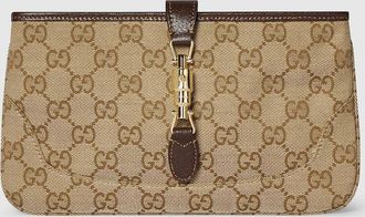 Gucci Jackie Small Pouch, Beige, GG Canvas