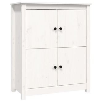 vidaXL Credenza Bianca 83x41,5x100 Cm In Legno Massello Di Pino - Vidaxl