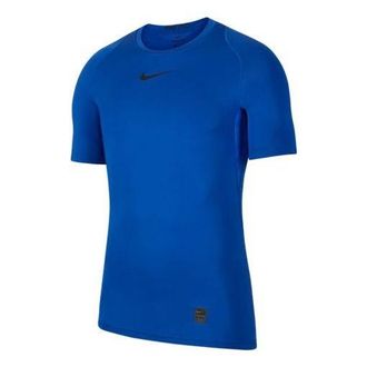 Nike Mens Nike pro Short Sleeve Tight Blue T-Shirt CT8460-480