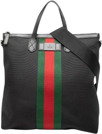 Gucci Pre-owned Tote Bags, female, Multicolor, Size: ONE SIZE Pre-owned Canvas Tote Bag