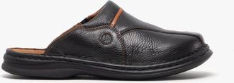 Josef Seibel Klaus Mens Leather Mules Black/cognac - Size UK 11