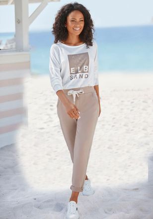 Elbsand Aleah Damen Sweatshirt Weiter Ausschnitt überschnittene
