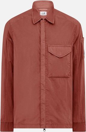 C.P. Company Mens Chrome-R Zip Overshirt - Pink - Size: 42/Regular
