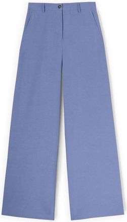 Motivi Dames, Broeken, Blauw, Maat: XS Linnen